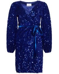 Noella - Teagan Wikkeljurk In Marineblauw/blauw - Lyst