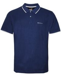 Ben Sherman - Tipped Pique Polo Shirt Cotton - Lyst