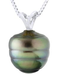 Ateliers Saint Germain - Beaded Pendant V Thread 750 And Real Cultured Tahiti Pearl Circled 9-10 Mm - Lyst