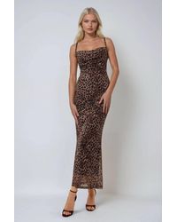 Hiccup - Printed Bodycon Maxi Dress - Lyst