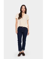 Saint Tropez - Blouse Met Korte Mouwen Regular Fit Creme - Lyst
