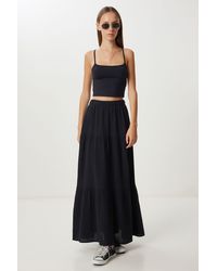 Happiness İstanbul - High Waist A-Line Maxi Skirt - Lyst
