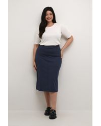 Kaffe - Rok A-Shape Midnight Marine - Lyst