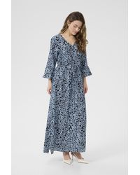 Kaffe - Jurk Kaamanda A-shape Black Blue - Lyst