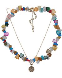 Steuer - Modeschmuck Collier Set Perlmuttcollier Und Kette Mit Anhänger - Lyst