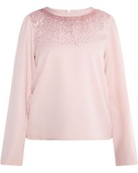 Usha - Bluse Damen Rosa Champagner - Lyst