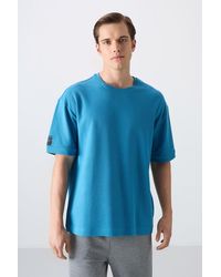 TOMMY LIFE - Oversized Crew Neck T-Shirt With Patch - Lyst
