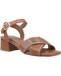 Hush Puppies - Lyla Heeled Leather Sandals - Lyst