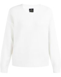Dreimaster - Strick Pullover Damen Wollweiss - Lyst