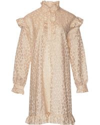 Noella - Reno Ruby Ruffle-jurk In Ivoor - Lyst