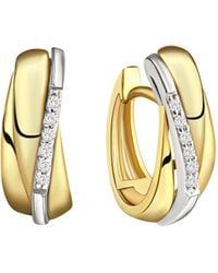 CELESTA - Ohrring 375/- Gelbgold Weißgold - Lyst