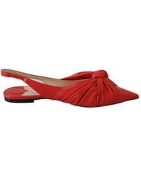 Jimmy Choo - Annabell Flat Nap Chilli Flache Lederschuhe - Lyst