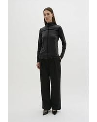 Karen By Simonsen - Blouse Met Lange Mouwen Slim Fit Meteorite - Lyst