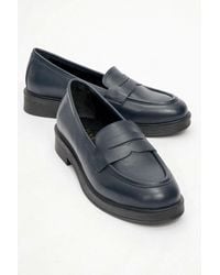 Forever & Always Shoes - Bree Platform Penny Leren Loafer - Lyst