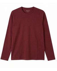 Basiclo - Premium Longsleeve Burgunder - Lyst