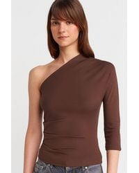 Dilvin - Off-Shoulder Cut-Out Slim-Fit Blouse - Lyst