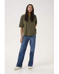 Kaffe - T-shirt A-shape Grape Leaf Green - Lyst