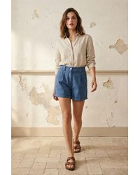 My Fashion - High Waist Wide Leg Tailored Shorts - Lyst