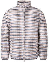 Aquascutum - Active 100Gr Mock Neck Check Jacket - Lyst