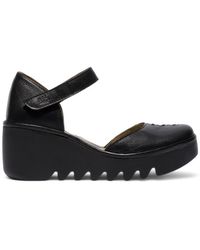 Fly London - Biso305 Wedges Sandals Espadrille Strap Heels Leather - Lyst