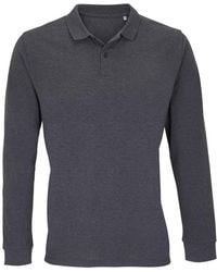 Sol's - Adult Planet Marl Pique Long-Sleeved Polo Shirt Marl) - Lyst