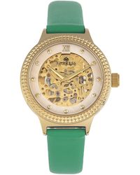 Empress - Alice Automatic Mop Skeleton Dial Leather-Band Watch - Lyst
