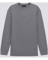 Gas - Grijs Dharis M/l Logo T-shirt Met Lange Mouwen Voor - Lyst