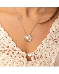 Zeeme - Pearls Halskette 925 Rhodiniert Mit Einer Weißen Perle 10Mm - Lyst