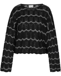 Usha - Pullover Frauen Schwarz/Offwhite - Lyst