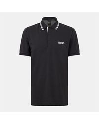 BOSS - Paddy Pro Katoenen Piqué-Poloshirt Voor (Donkerblauw) - Lyst