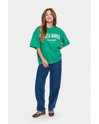 Saint Tropez - Sweatshirt Oversize Fit Jelly Bean Green - Lyst