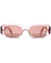 Prada - Rectangle Transparent Peach Light Pr17Ws - Lyst