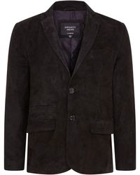 Infinity Leather - Slim Goat Suede Italian Blazer Jacket-Somero Lamb Leather - Lyst