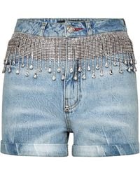 Philipp Plein - Denim Korte Broek - Lyst
