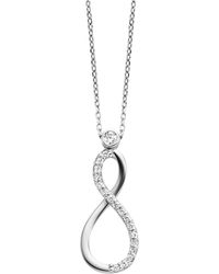 Julie Julsen - Anhänger Mit Kette 925 Rhodiniert Infinity Zirkonia - Lyst
