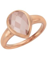 Jamelli - Ring Silber 925 Rosé-Vergoldet Mit Echtem Rosenquarz - Lyst