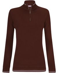 Felix Hardy - Pullover Strickpullover Mit Halbem Reißverschluss - Lyst