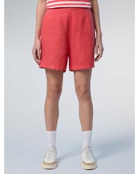 North Sails - Korte Broek Linnen Met Wijde Pijpen - Lyst
