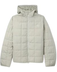 Fred Perry - Grid Detail Geïsoleerd Licht Oyster Wit Jack - Lyst