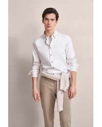 Bugatti - Herren Satijnen Overhemd Met Een Eenvoudige Look - Lyst