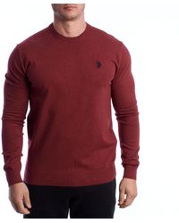 U.S. POLO ASSN. - Knitted Crew Neck Sweater Us40173035 - Lyst