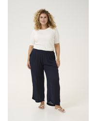 Kaffe - Casual Broek Loose Fit Midnight Marine - Lyst