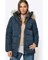 Wittchen - Gewatteerde Jas Met Monogram Marineblauw Polyester - Lyst