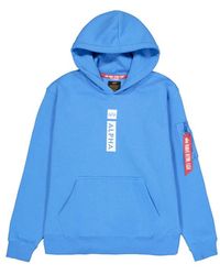 Alpha Industries - Alpha Puff Print Hoodie - Lyst
