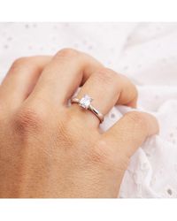 Diam Addict - Ring 585 Weißgold Mit Im Labor Gezüchteten Diamanten - Lyst