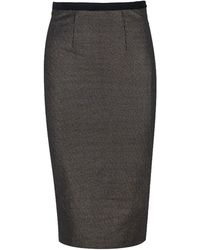 Conquista - Punto Di Roma Kokerrok Met Print Zwart - Lyst