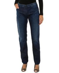 Armani - Long Worn Effect Denim Pants 6Y5J28-5D30Z - Lyst
