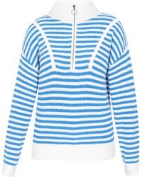 Usha - Pullover Frauen Blaue Streifen - Lyst