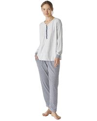 J&j Brothers - Jjbep1600 Long Sleeve Cotton Pajamas - Lyst