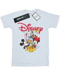 Disney - Ladies Mickey Mouse Crew Cotton Boyfriend T-Shirt - Lyst